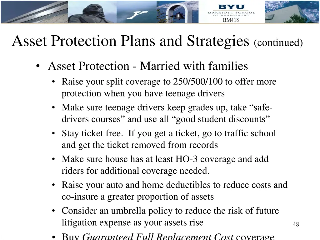 asset protection plans and strategies continued