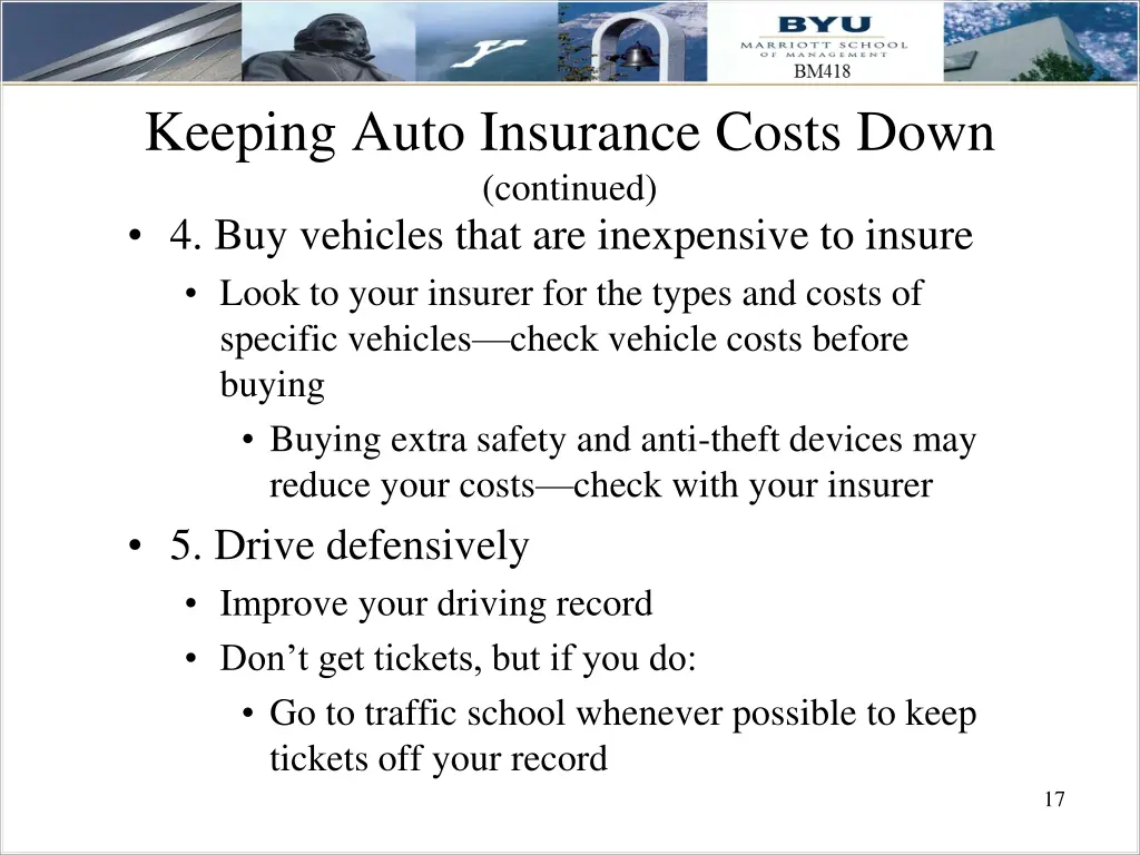 keeping auto insurance costs down continued 1