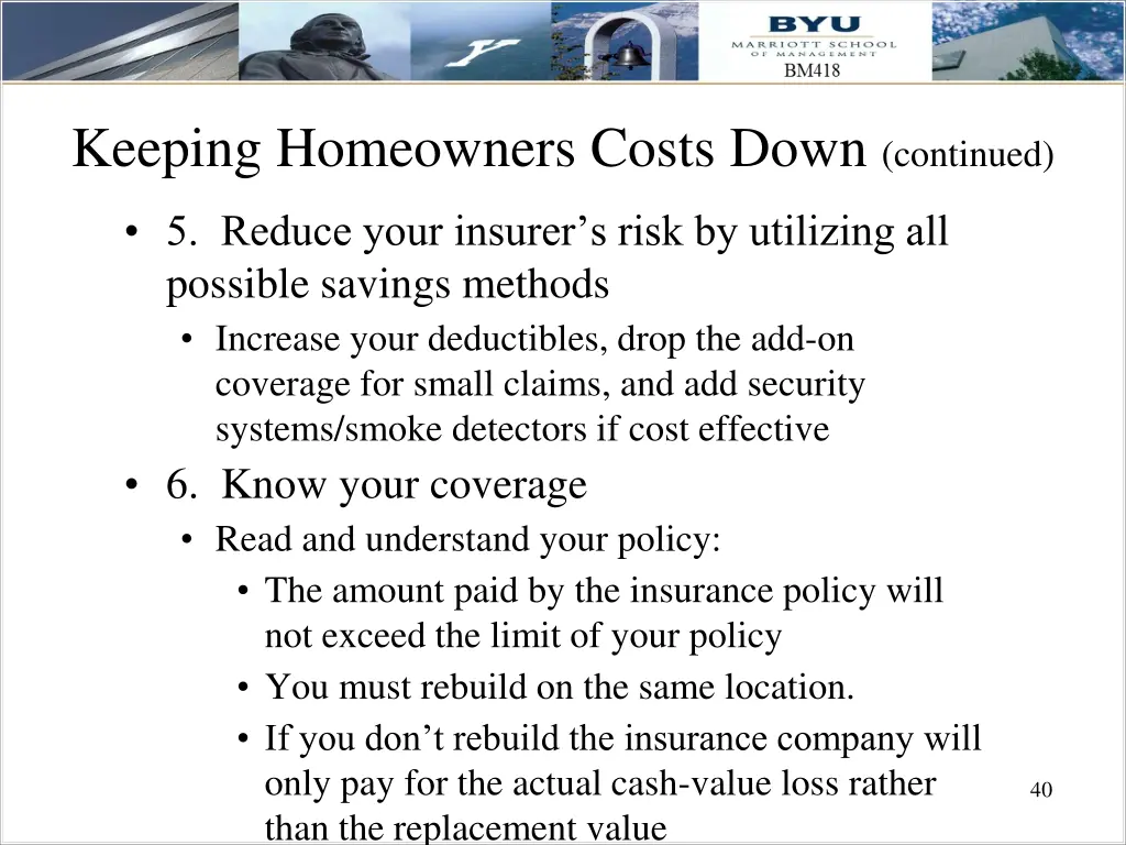 keeping homeowners costs down continued 3