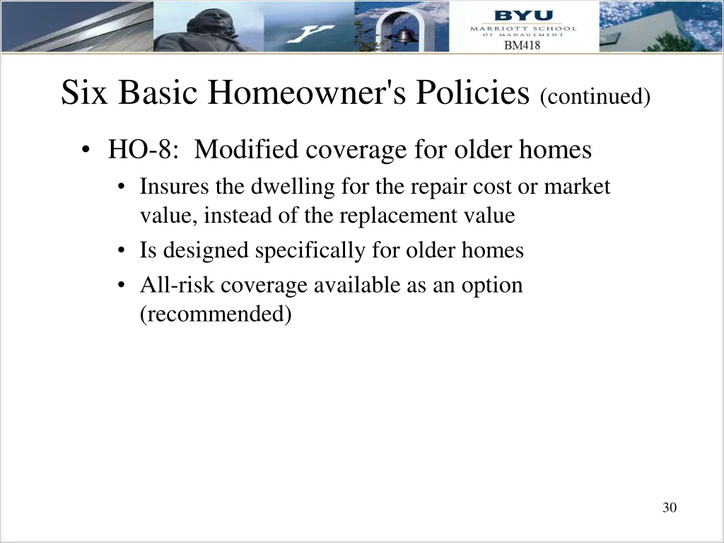 six basic homeowner s policies continued 4