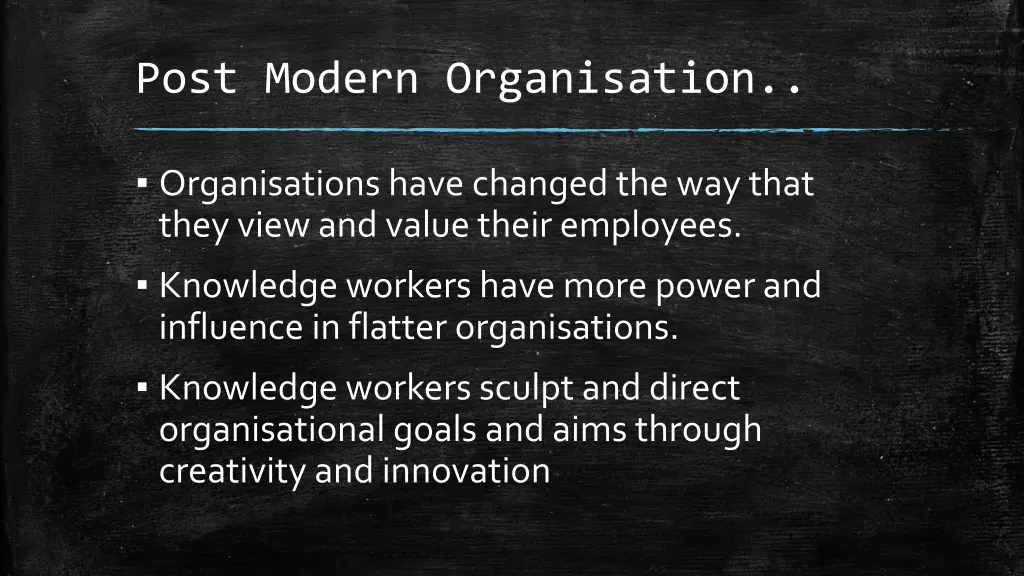 post modern organisation 1