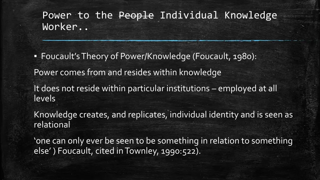 power to the people individual knowledge worker