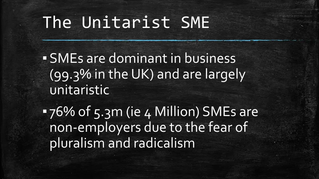 the unitarist sme
