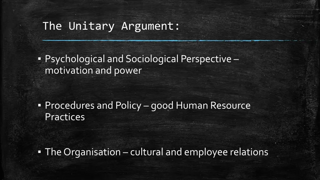 the unitary argument