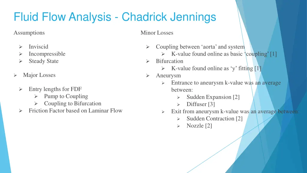 fluid flow analysis chadrick jennings