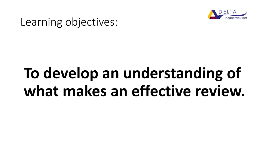 learning objectives