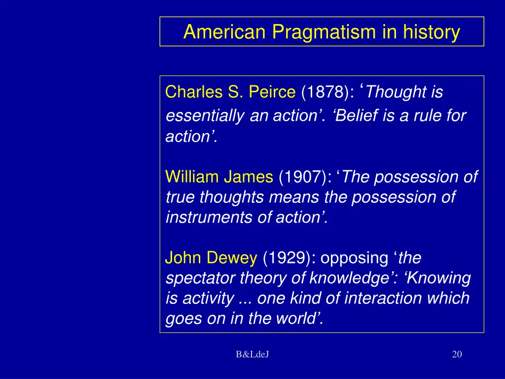 american pragmatism in history