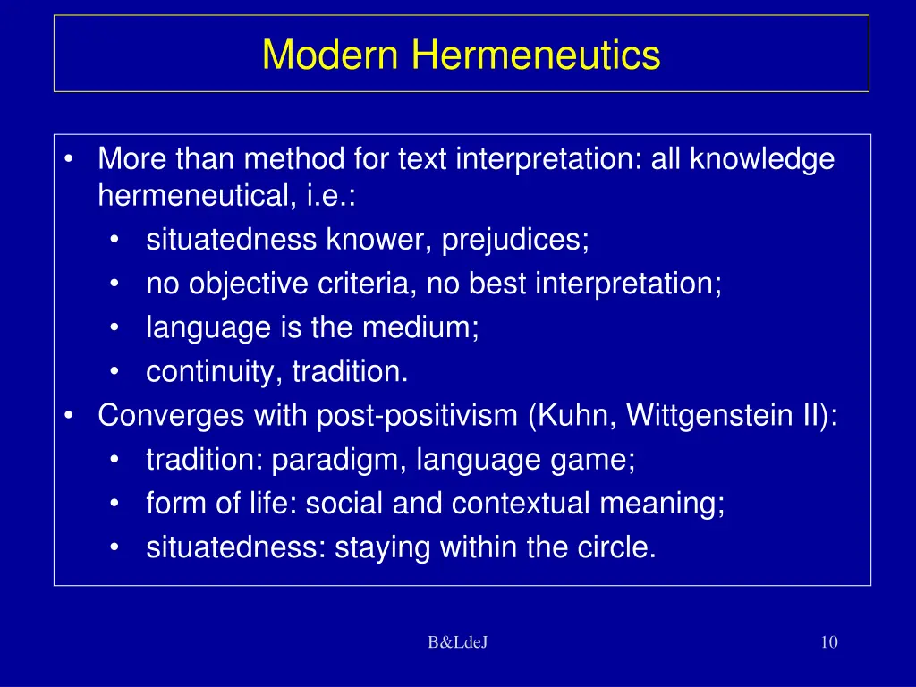 modern hermeneutics