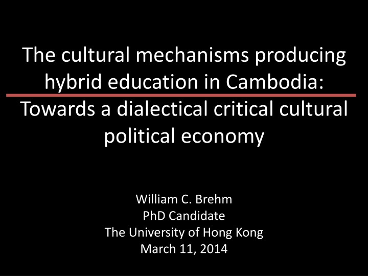 the cultural mechanisms producing hybrid