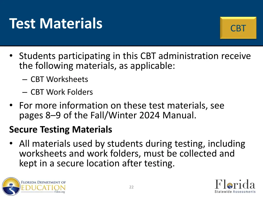 test materials