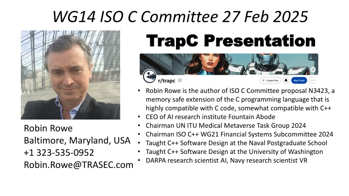 wg14 iso c committee 27 feb 2025 trapc