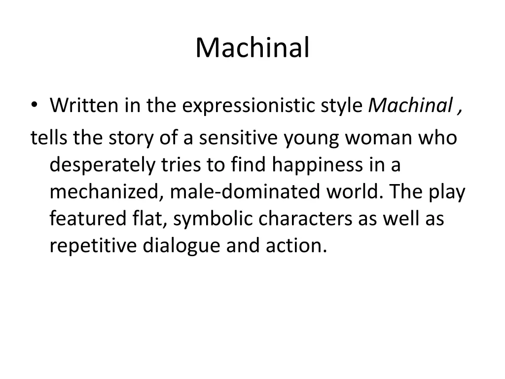 machinal