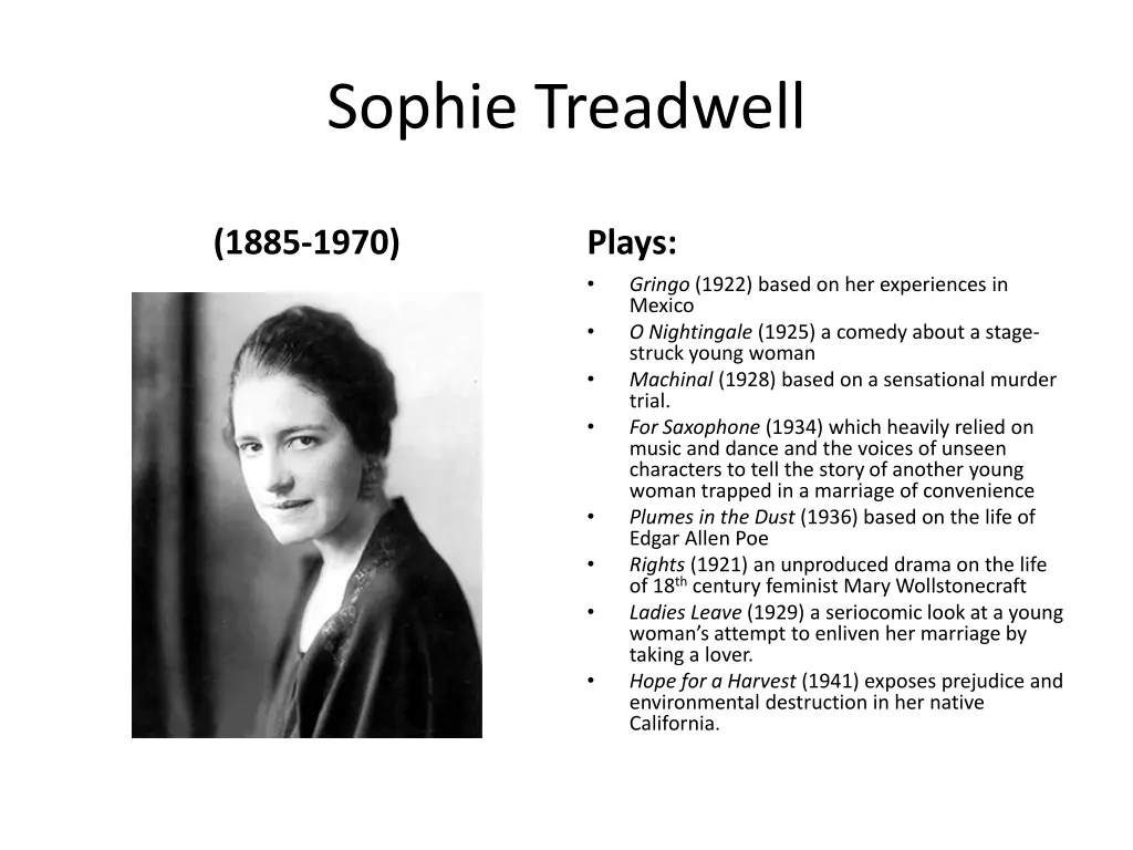 sophie treadwell