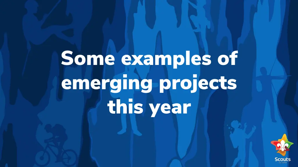 some examples of emerging projects this year
