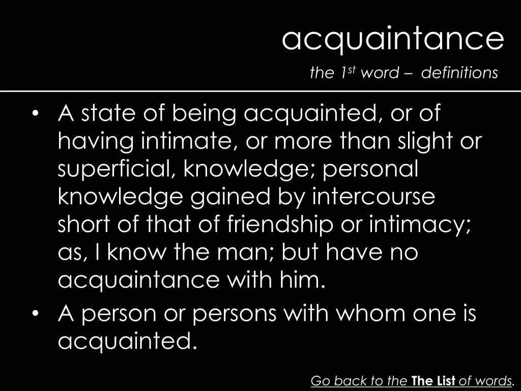 acquaintance 1