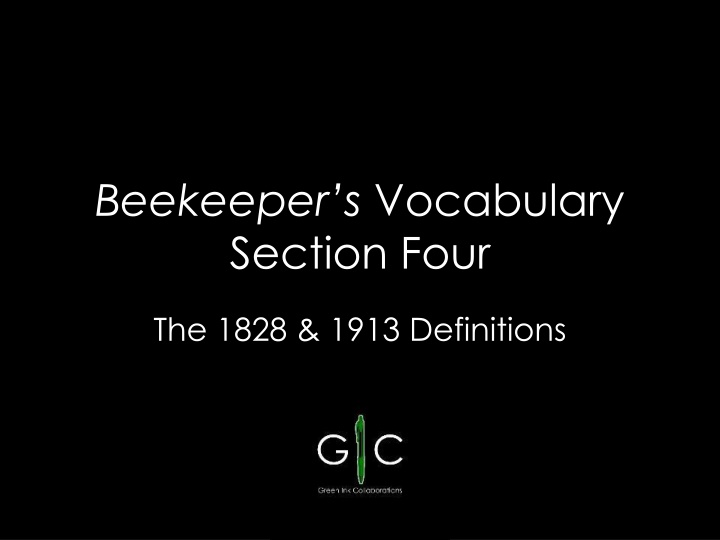 beekeeper s vocabulary section four