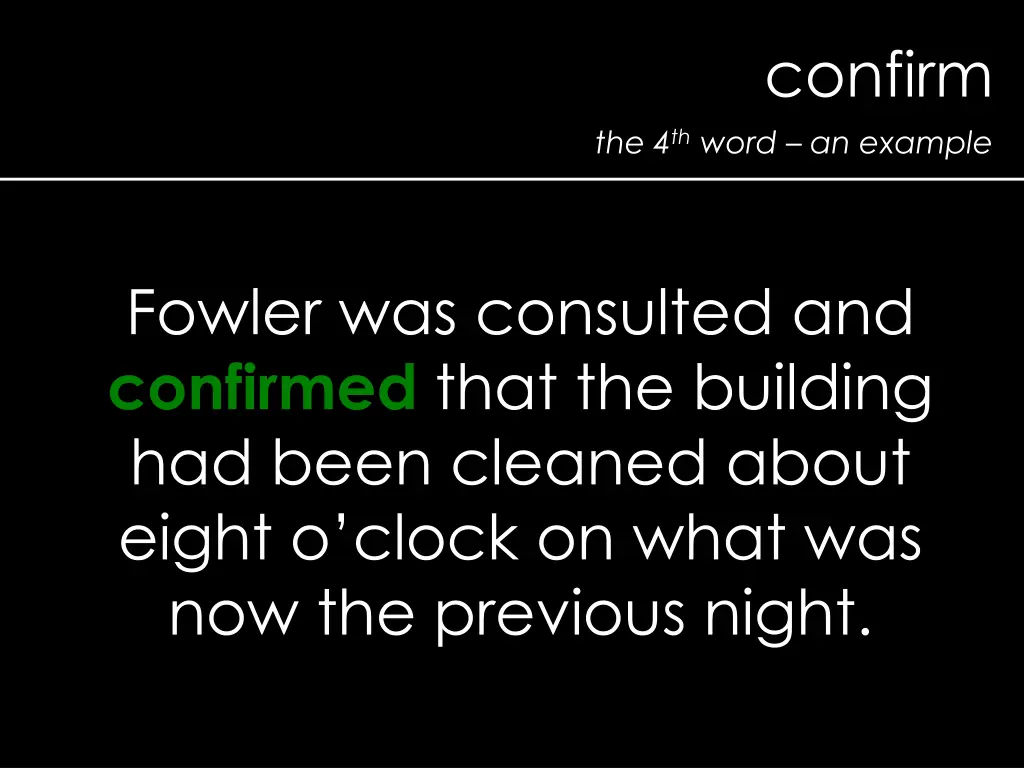 confirm