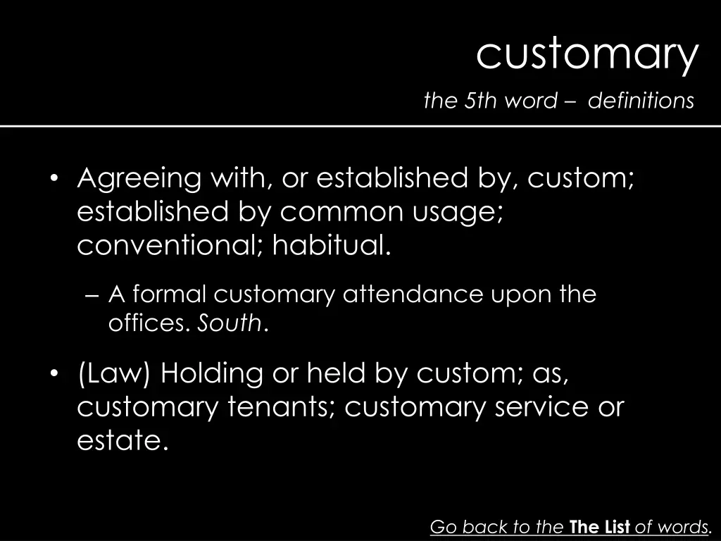 customary 1