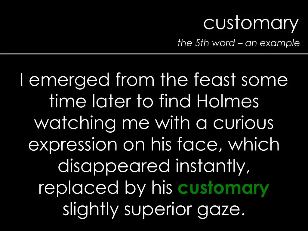 customary