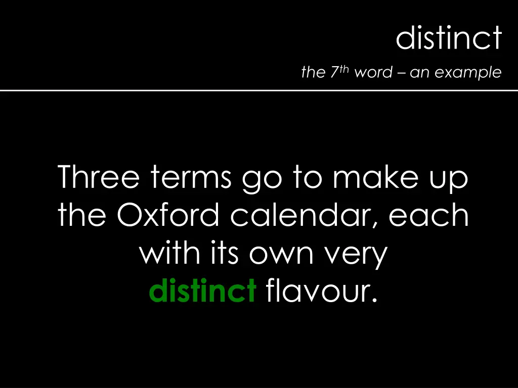 distinct
