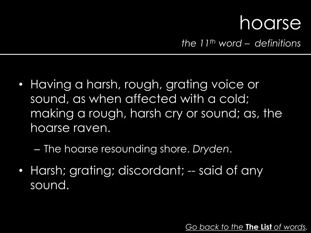 hoarse 1