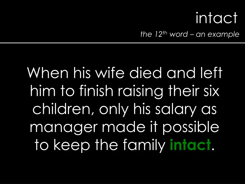 intact