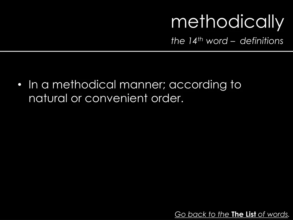 methodically 1