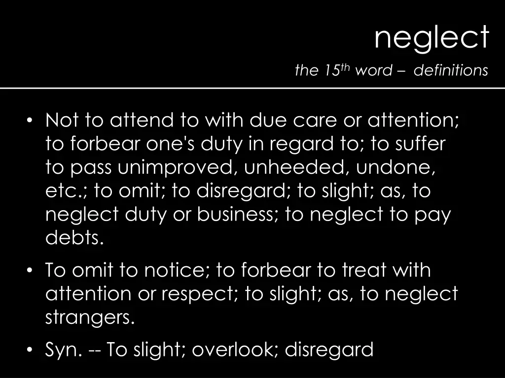 neglect 1