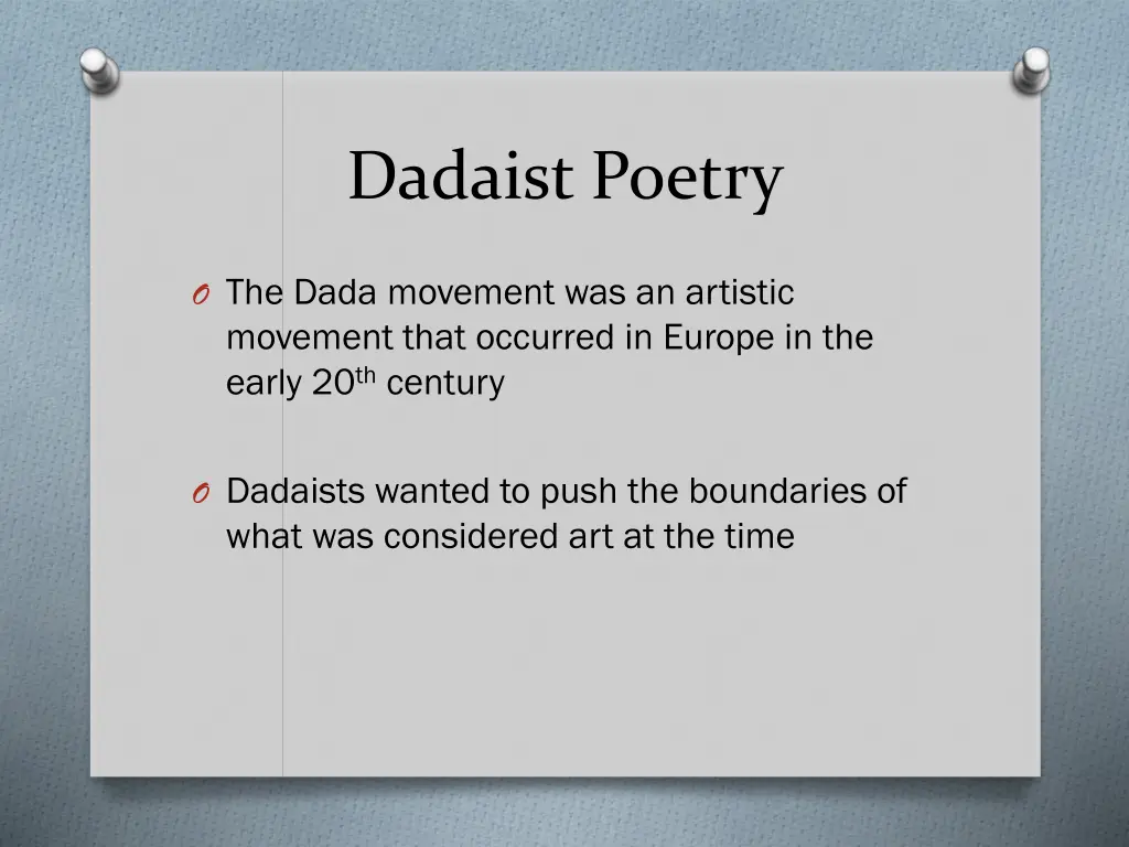 dadaist poetry