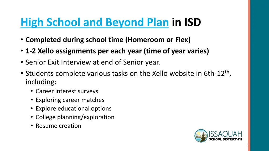 high school and beyond plan in isd