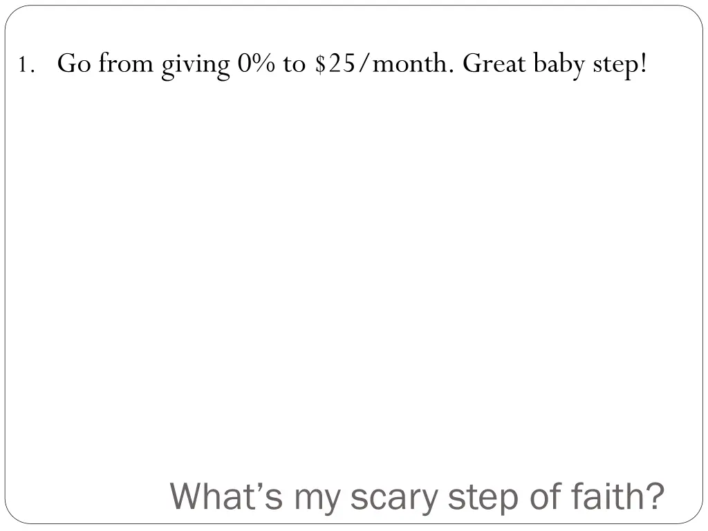 1 go from giving 0 to 25 month great baby step