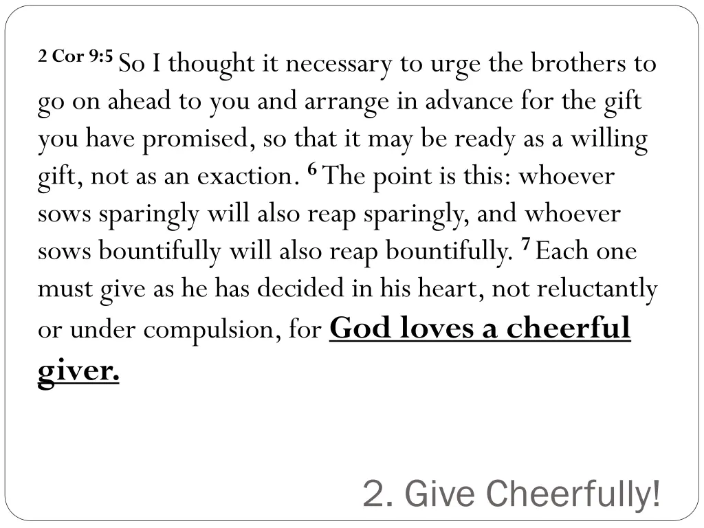 2 cor 9 5 so i thought it necessary to urge 1