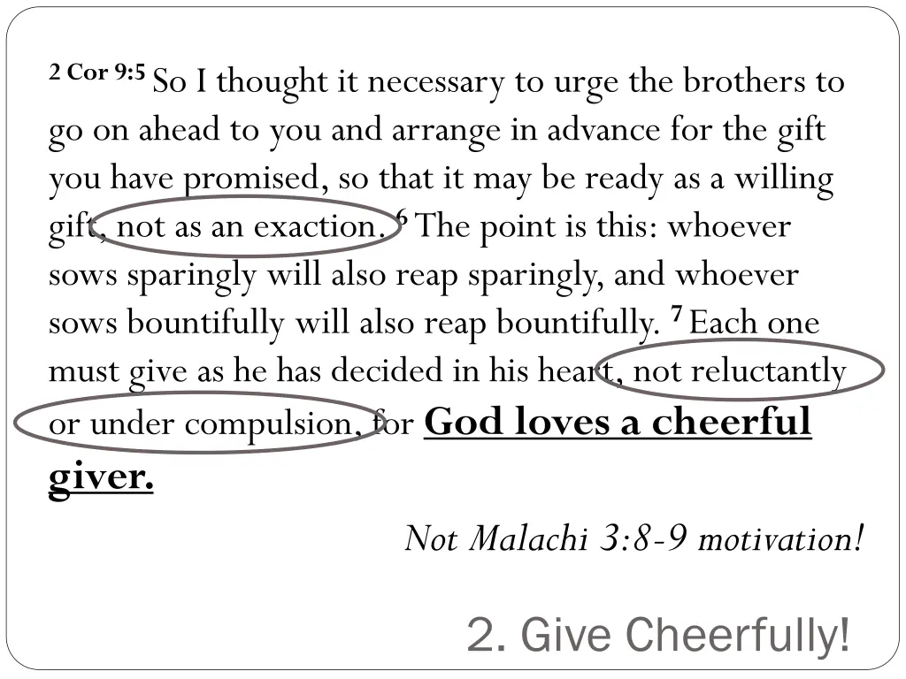 2 cor 9 5 so i thought it necessary to urge 2