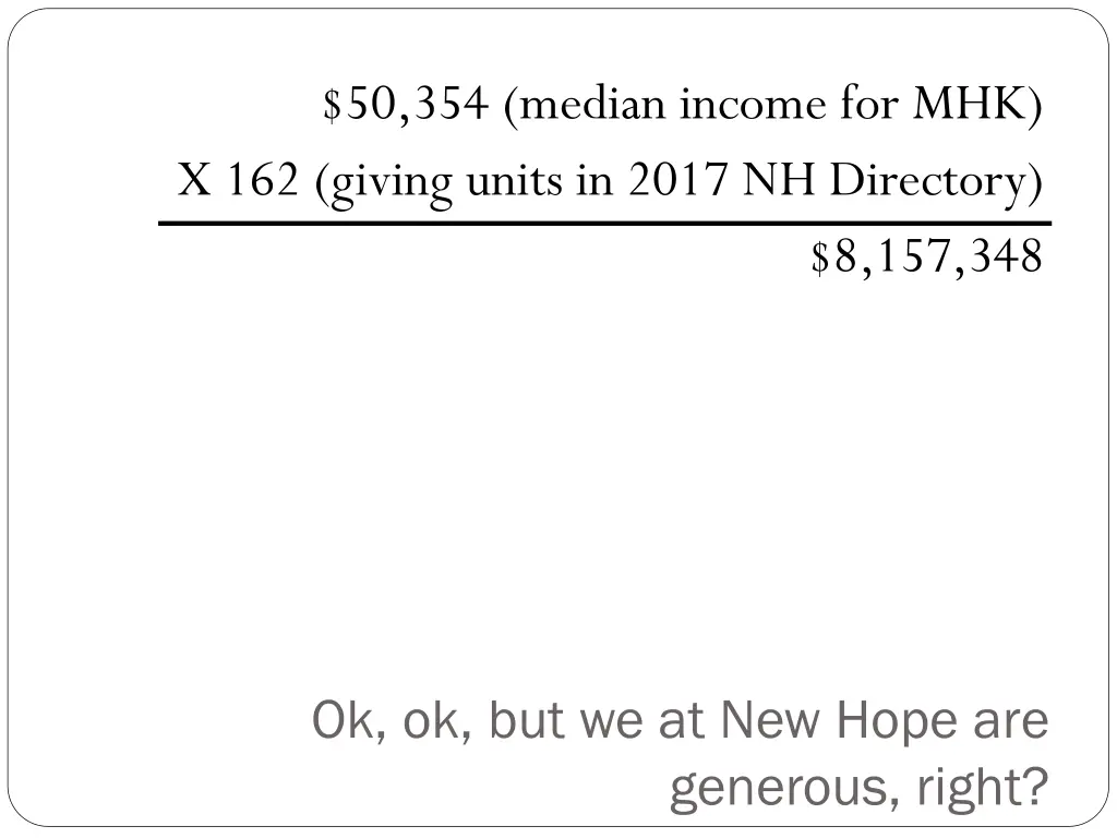 50 354 median income for mhk x 162 giving units
