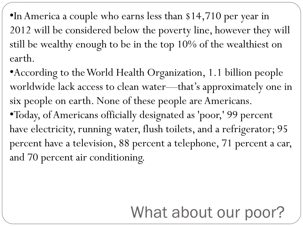 in america a couple who earns less than