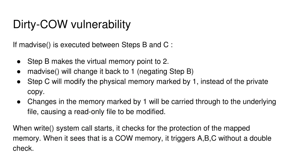 dirty cow vulnerability 2