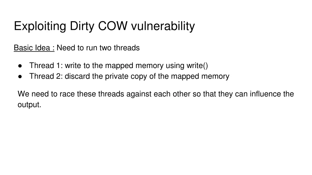 exploiting dirty cow vulnerability