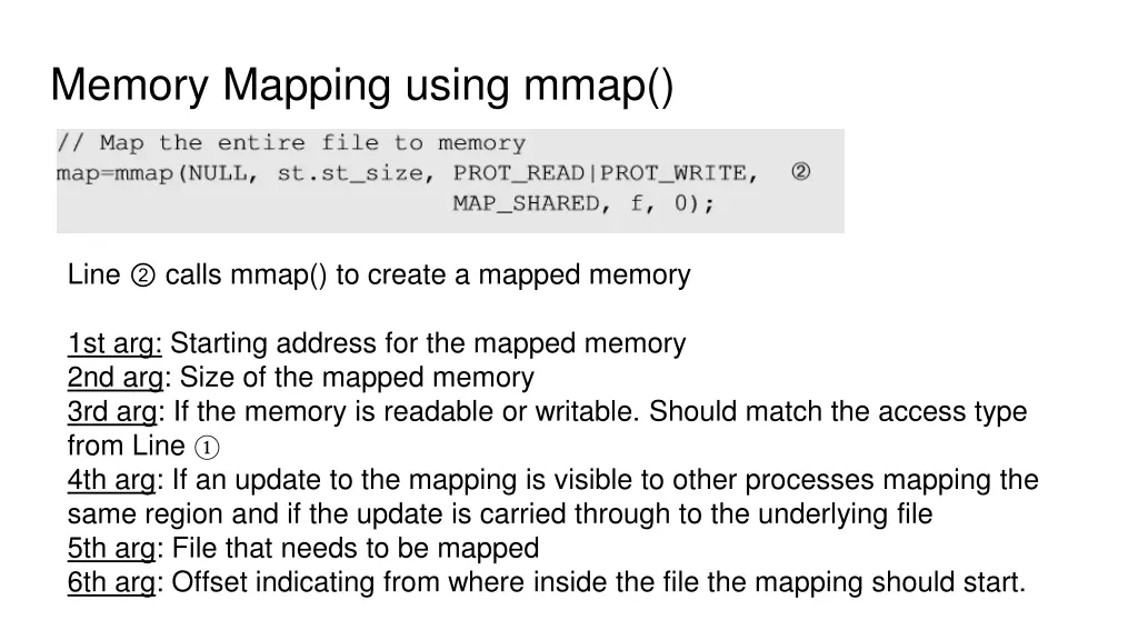 memory mapping using mmap 1