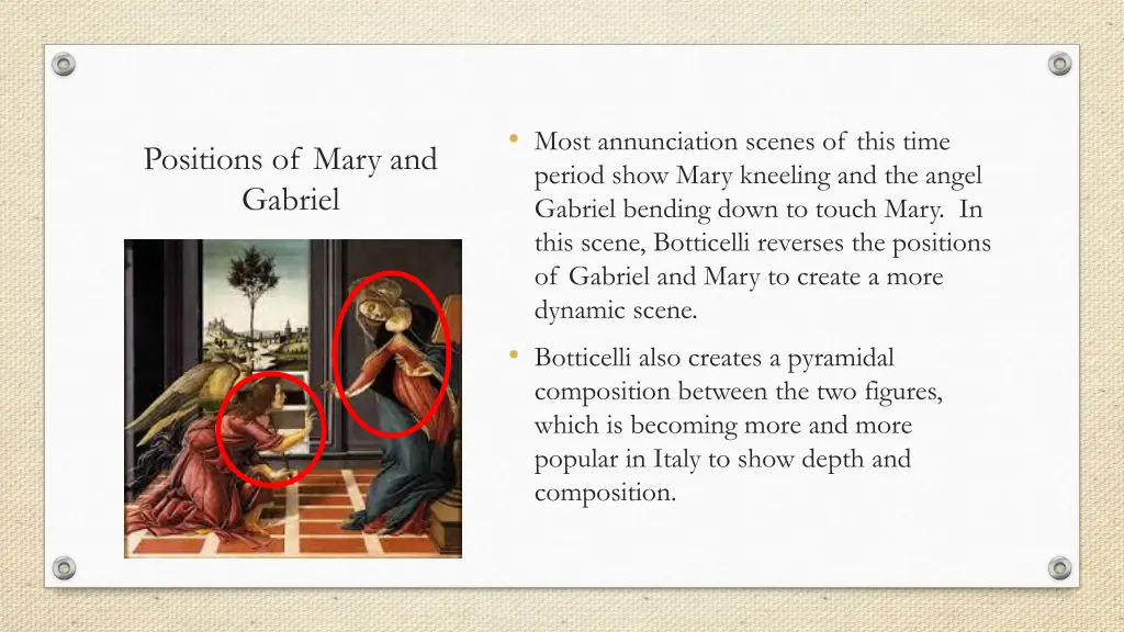most annunciation scenes of this time period show