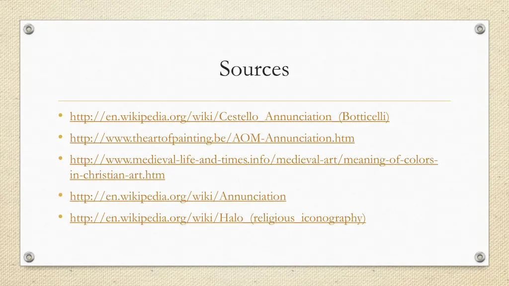 sources