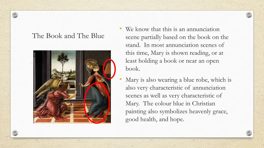 we know that this is an annunciation scene
