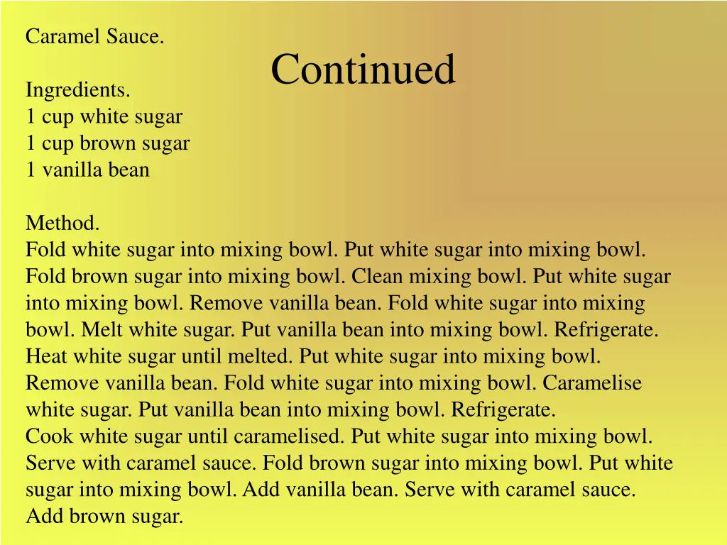 caramel sauce