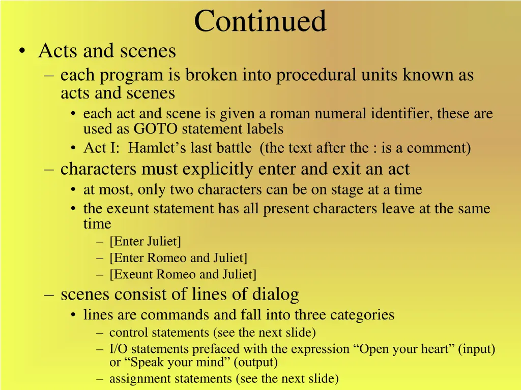 continued 1