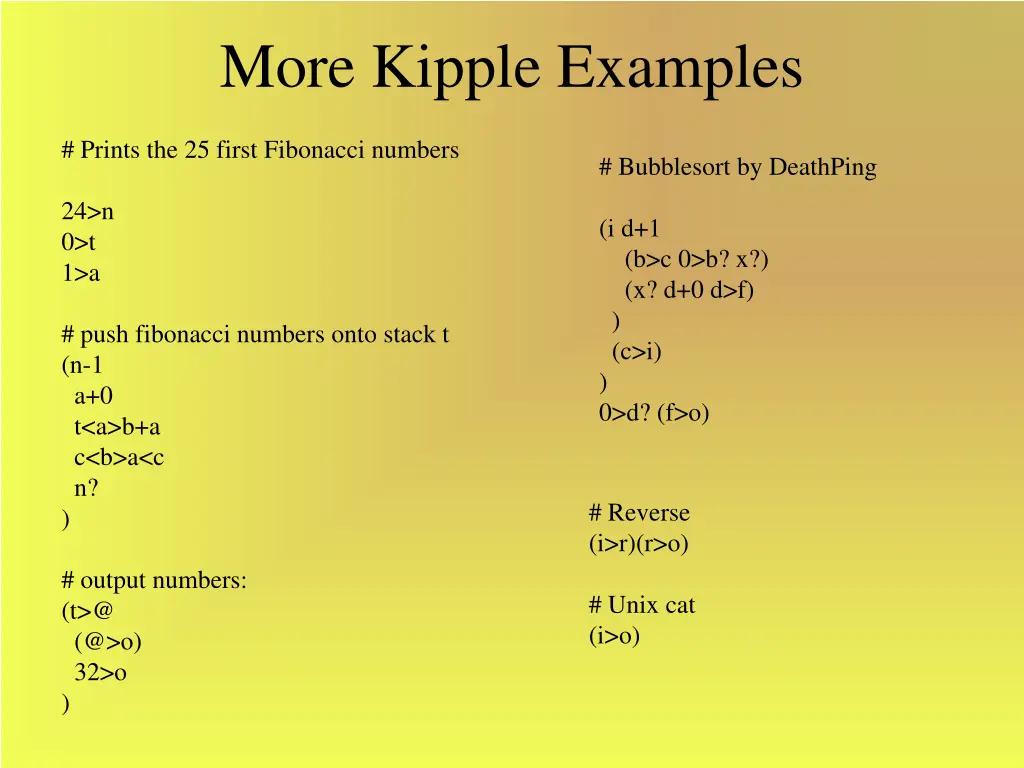 more kipple examples