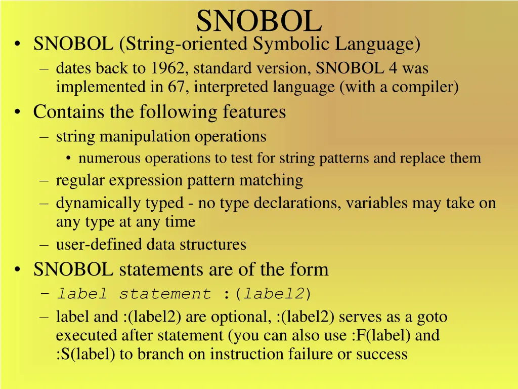 snobol