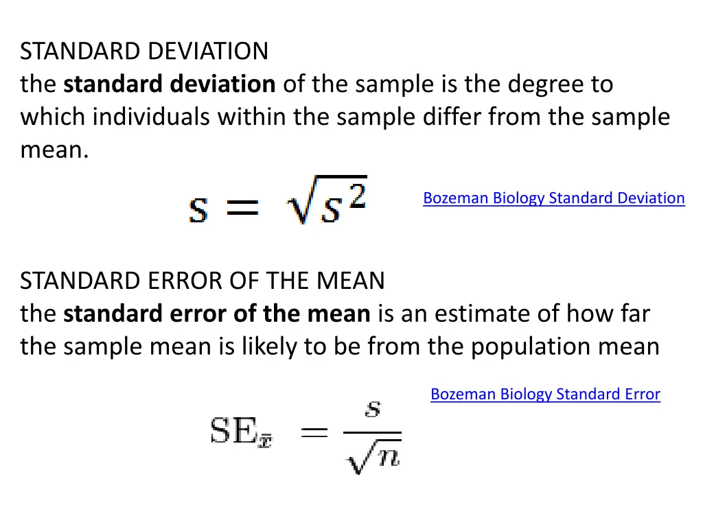standard deviation the standard deviation