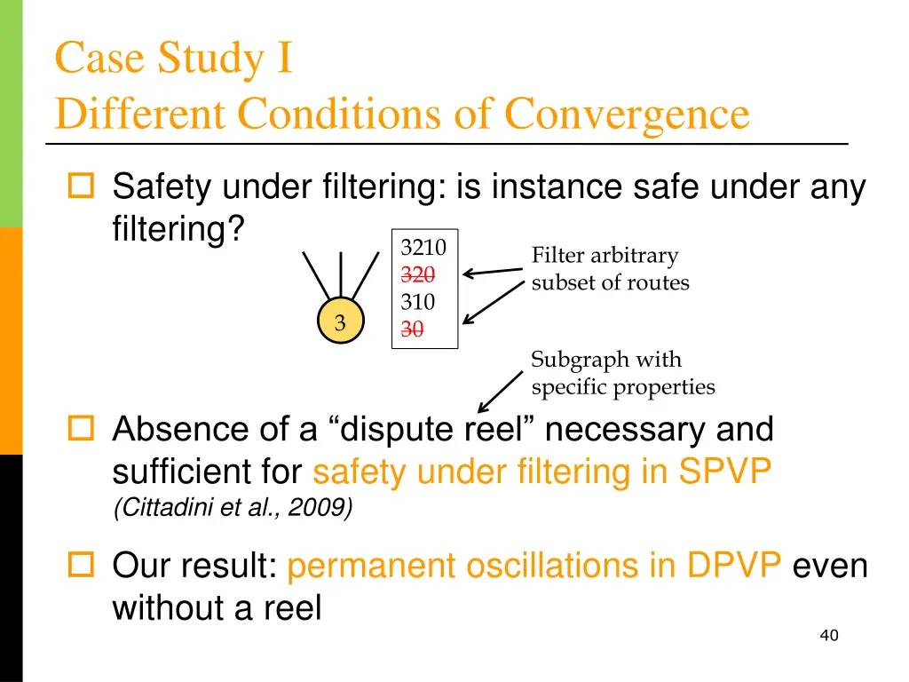 case study i different conditions of convergence