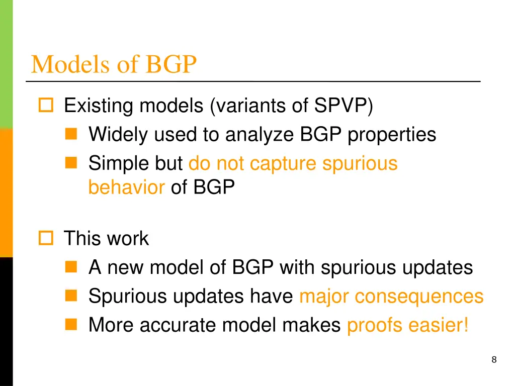 models of bgp