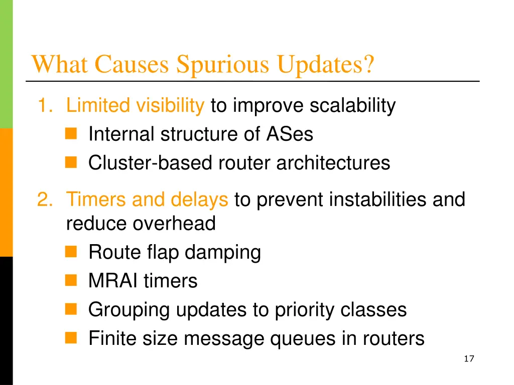 what causes spurious updates