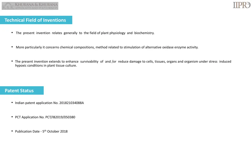 technical field of inventions